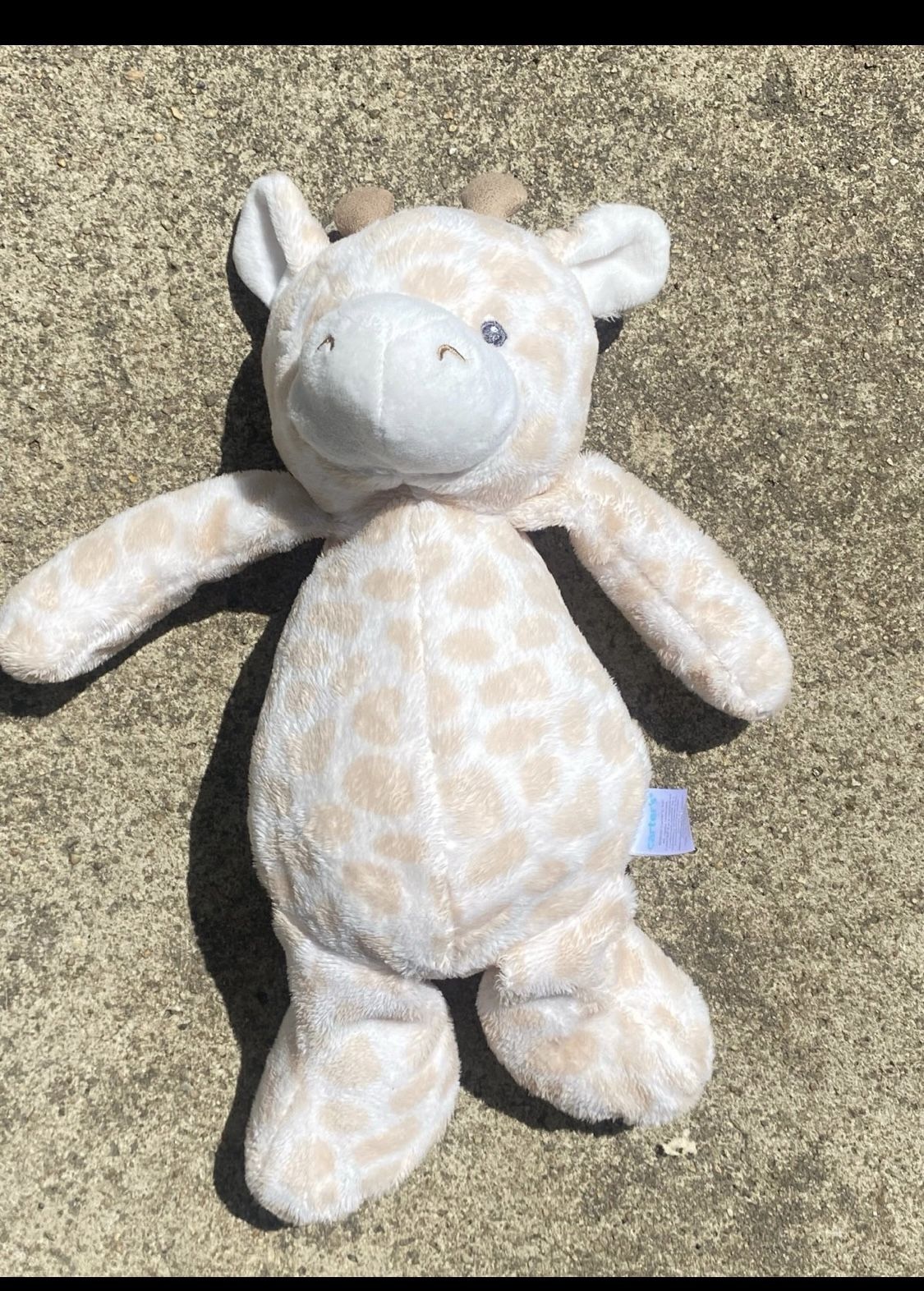 Carters Giraffe Plush Soft Spotted Tan & Cream Baby Nursery Lovey Toy 24” Rare
