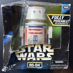 Star Wars Action Collection 6 R5-D4 Action Figure In Package 1998 Hasbro NIB (box in poor condition)  The toy inside has never left the box. The box h
