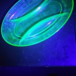 Uranium Glass Appox 10" X 5"