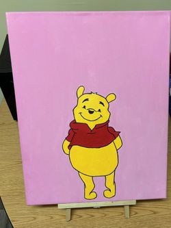 Winnie The Pooh Painting (pink)