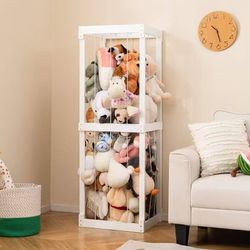Extra Large Stuffed Toy Storage, Stuffed Animal Holder Wooden Plush Storage, Organizer Shelf