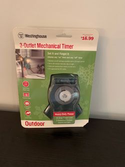 3-Outlet Outdoor Mechanical Timer