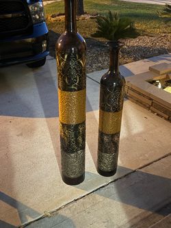 Home decor vase metal set
