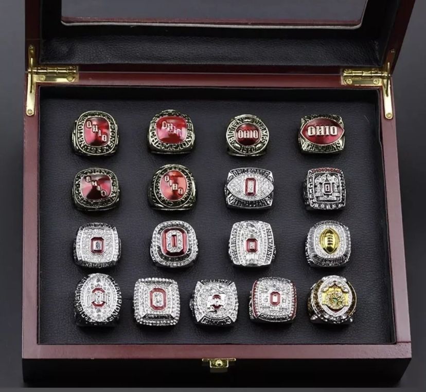 NCAA Ohio State Championship Rings Set Without Box / 17 Rings