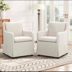NEW beautiful Upholstered Armchair with Casters