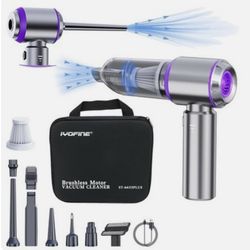 IYOFINE Vacuum/Air Duster 80,000RPM Super Power Mini Car Vacuum Purple