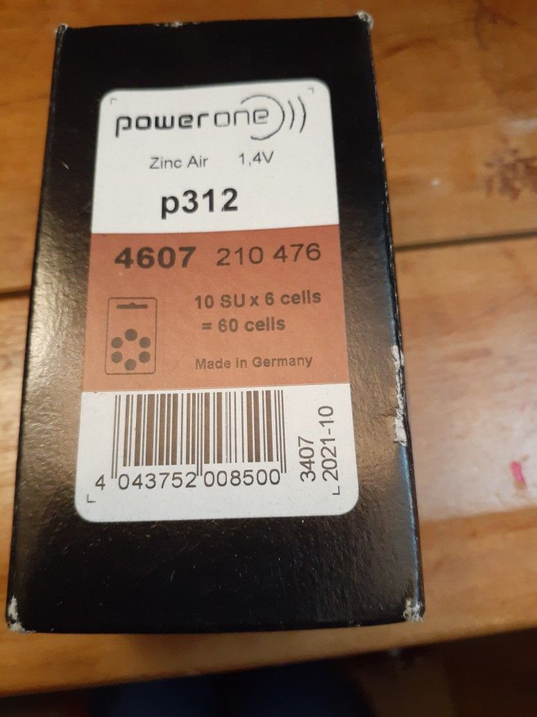 Power One p312 Hearing Aid Batteries