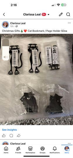 Christmas Gifts🎄❤️ Cat Bookmark / Page Holder $2ea