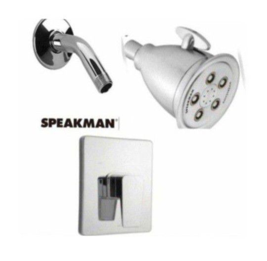 Speakman Kubos 1-Handle Shower Valve With Anystream Shower Faucet In Chrome  Valve Included