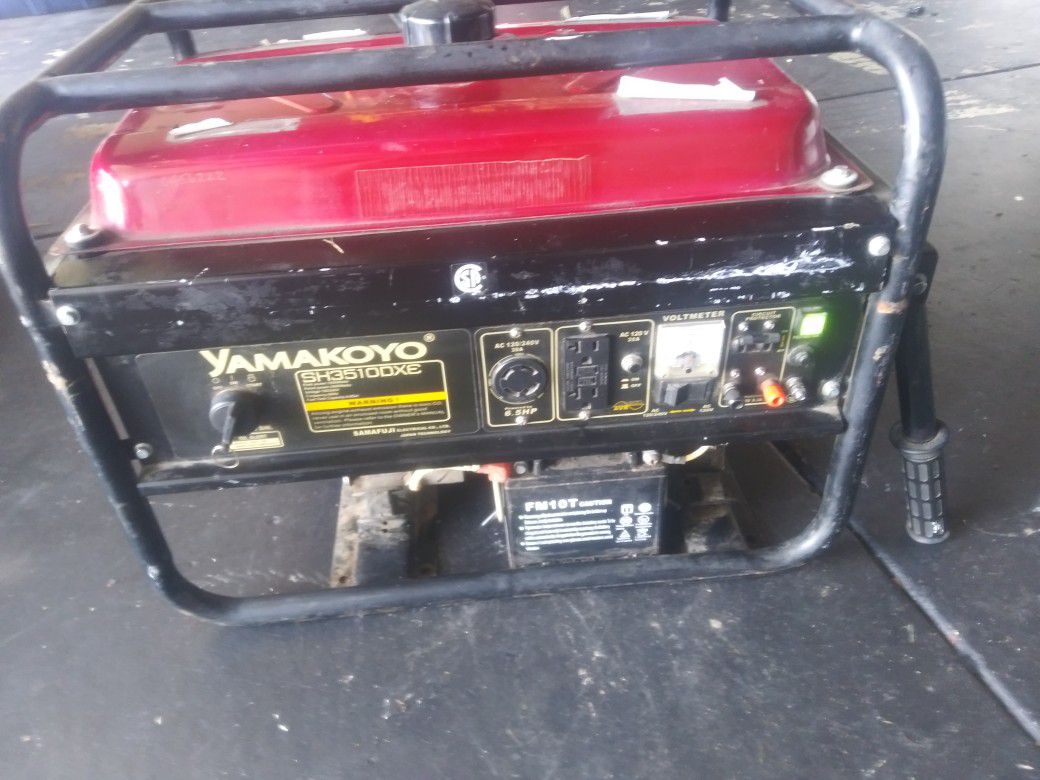 Generator works great yamakoyo peak power 3500 watts