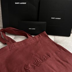 Saint Laurent Tote Bag In Opium