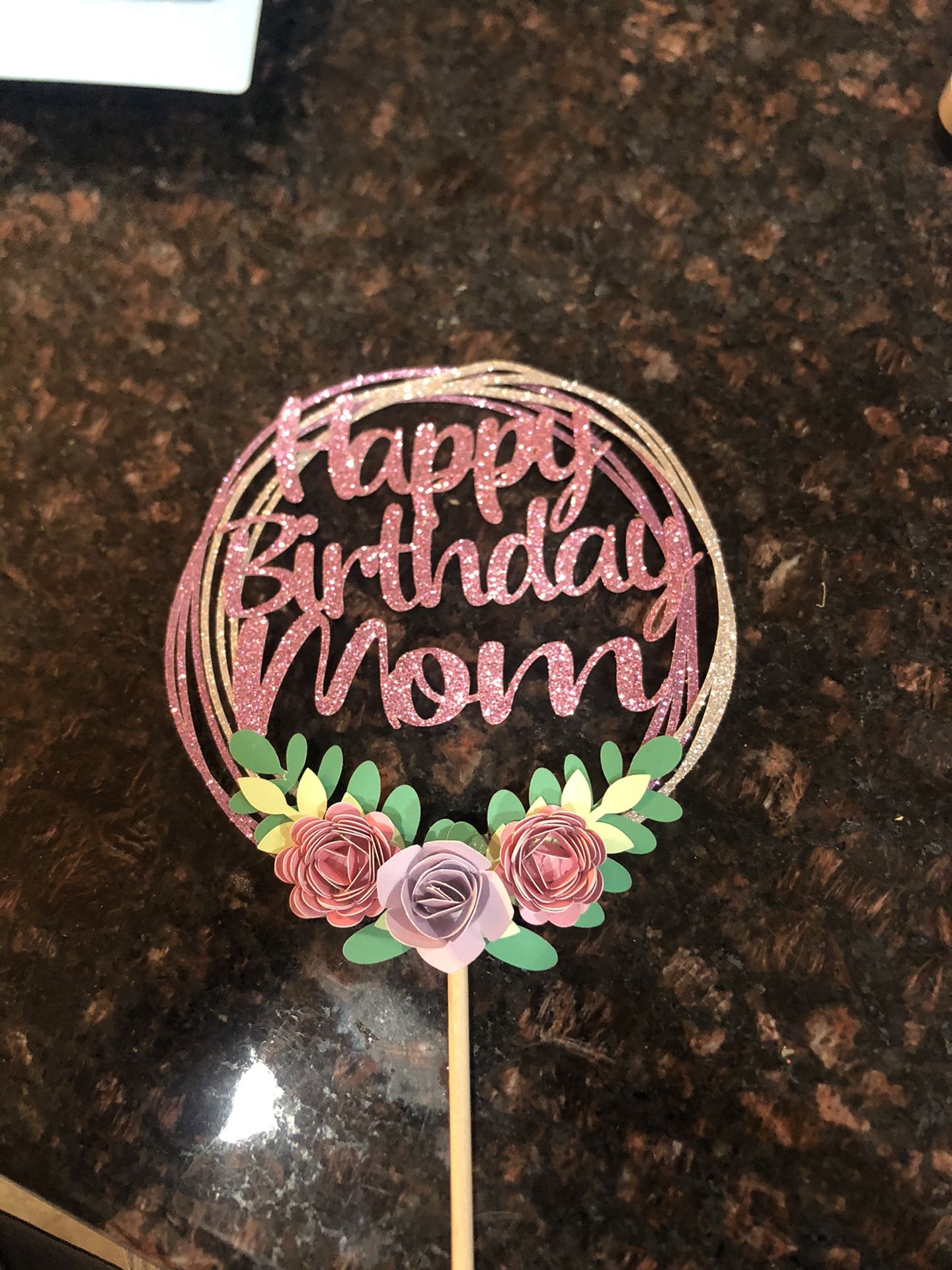 Mom birthday cake topper