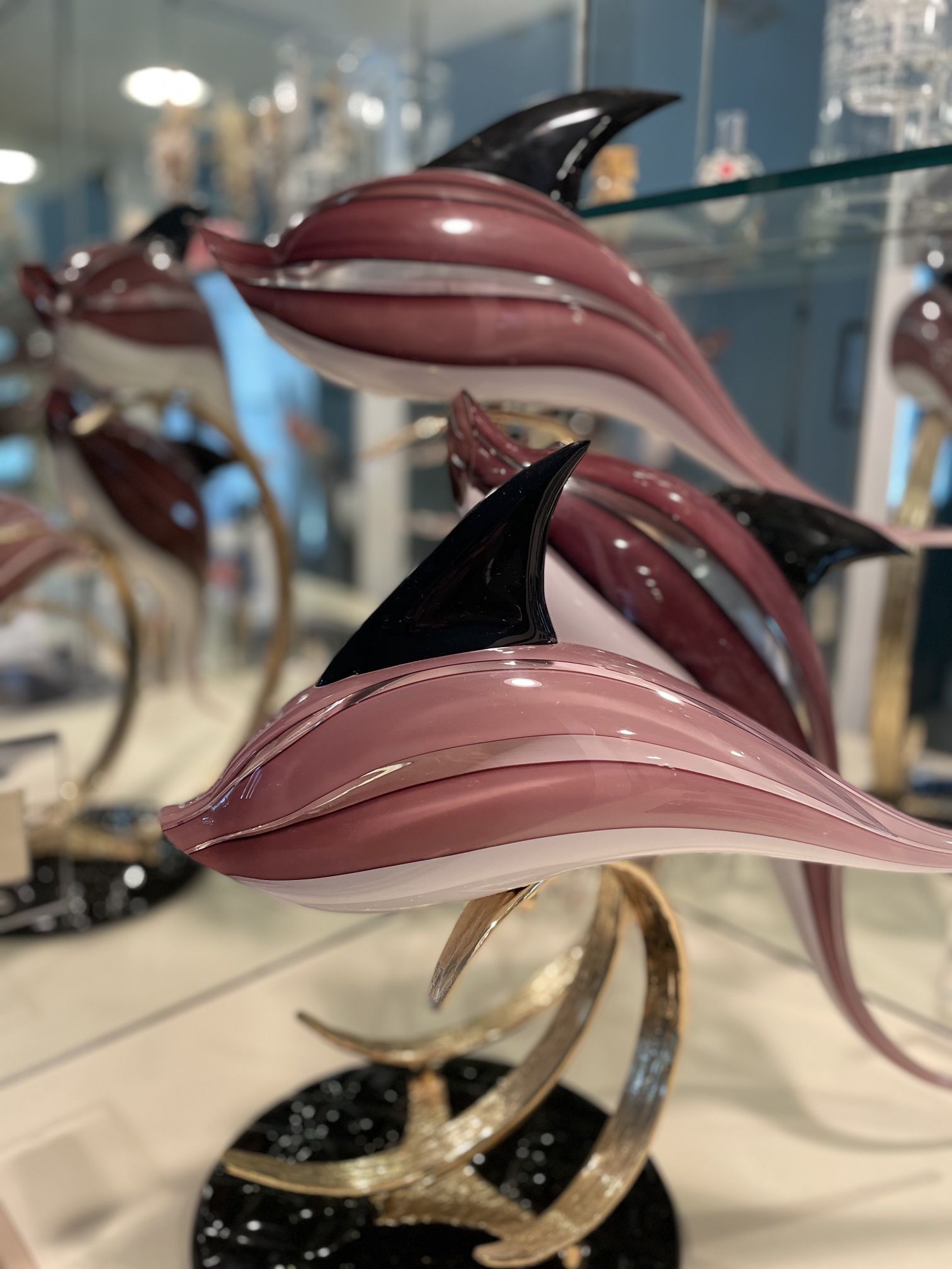 Licio Zanetti Glass Dolphin Sculpture
