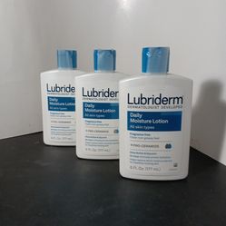 Lubriderm- 6 fl. oz. Fragrance Free daily Moisture Lotion  All 3/$10