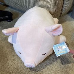 Pig Plush Livheart Characters Stuffed Animal Round 1 Brand New 