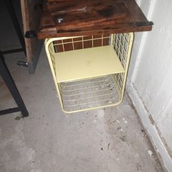 APEXCHASER Cute Nightstand,Metal Side Table,3-Tier Modern End Table with Storage, Small Coffee Tables for Small Spaces,Coffee Table for Living Room, B