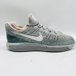 Nike LunarEpic Flyknit 2 Mens 10.5 Gray Running Shoes Low Athletic Sneakers