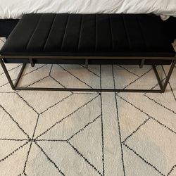 48” Ottoman/Bench Black