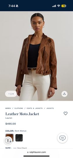 Ralph Lauren Leather Moto Jacket