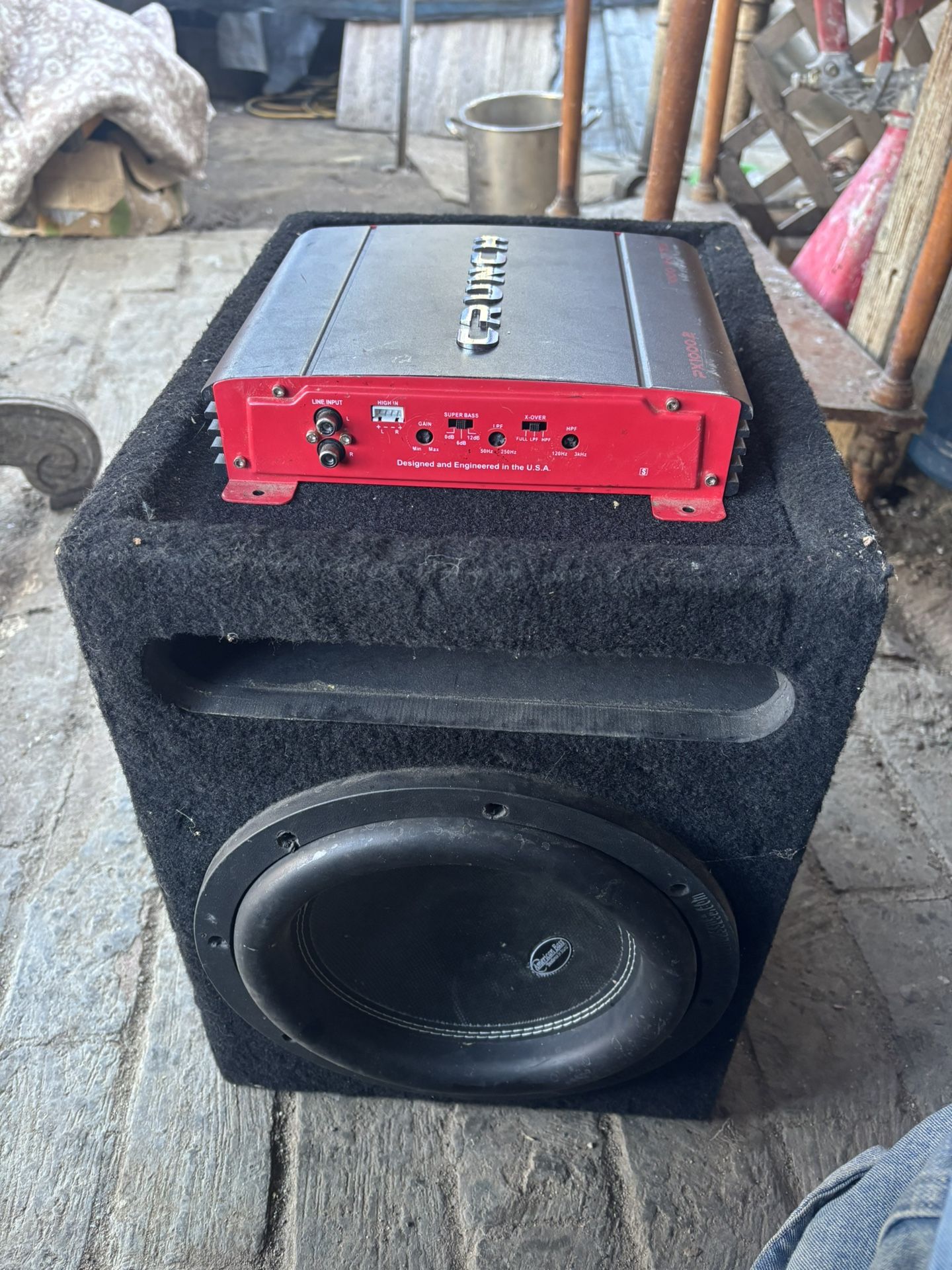 Subwoofer And Amplifier (no cables)