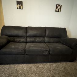 Dark Brown Felt Couch