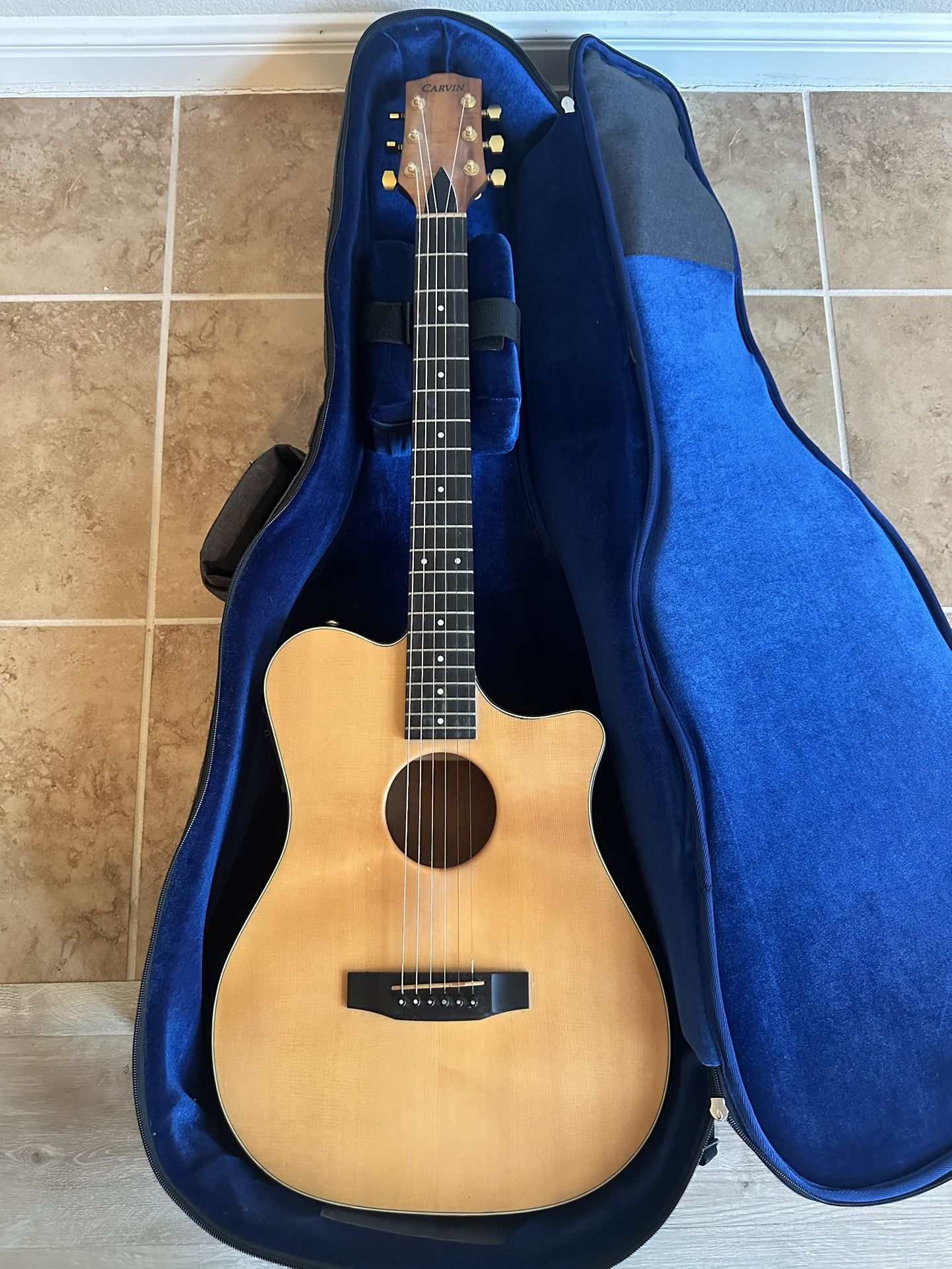 Vintage Carvin AC375 USA Acoustic Electric Guitar 1990s – Gold Tuners, Fishman