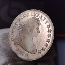 HIGH RELIEF/UNCIRCULATED GREAT FOR OLD ART NOVELTY & RESTRIKE COINS COLLECTION**BEAUTIFUL COLORS TONE COVERED** 
METAL: 90% SILVER 
WEIGHT : 27 GRAMS.