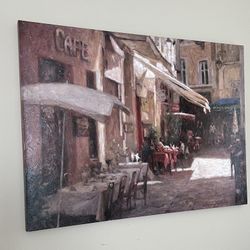 New Cafe De Provance By Artist Leonard  Wren 48x36
