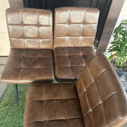 Brown Leather Chairs 