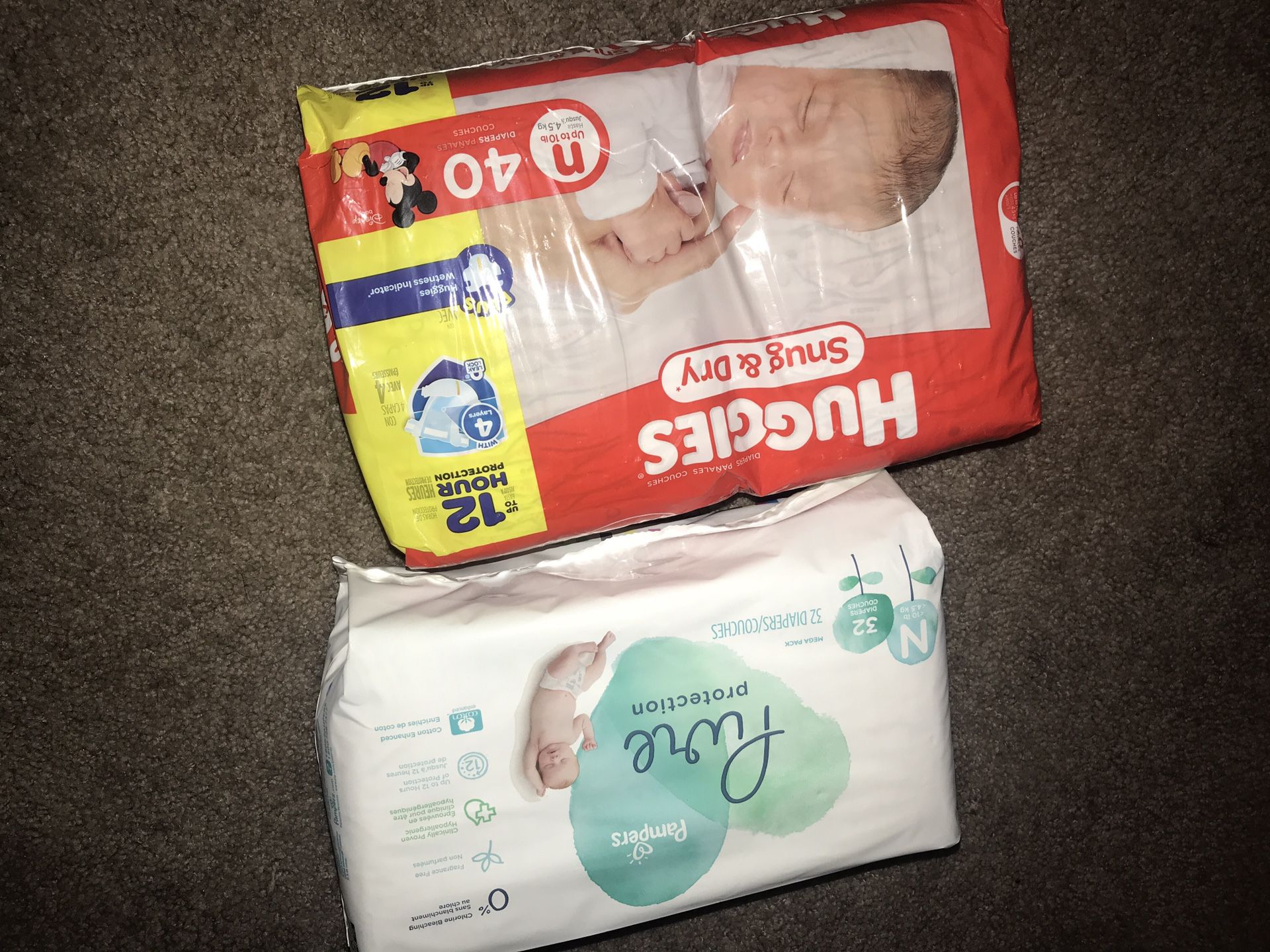 Huggies and Pampers Diapers