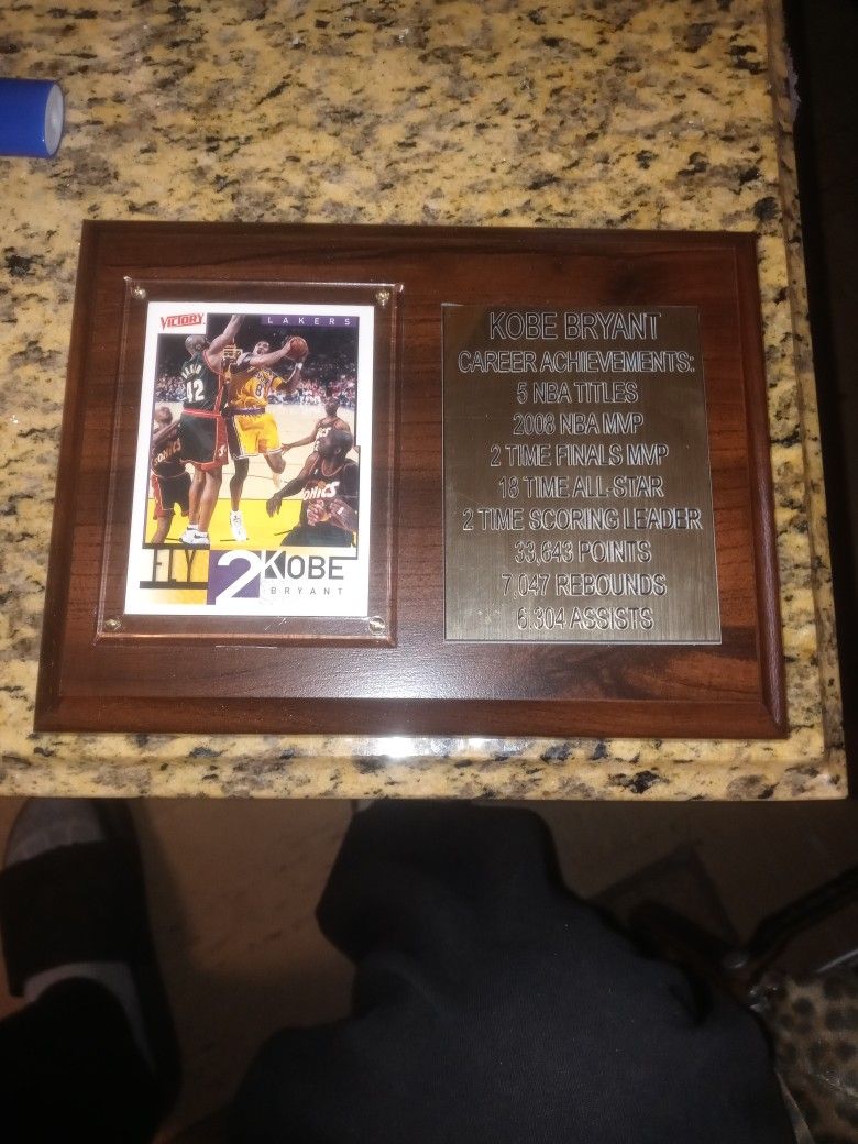 R.I.P Kobe Bryant Plaque