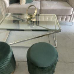 Beautiful New 2 piece Midcentury Sofa & Loveseat,2 Ottomans,1 coffee Table,4 Pillows  