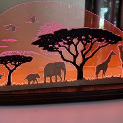 LED Motif Light Safari Schwibbogen Lights Arch Erzgebirge Room Light Decoration