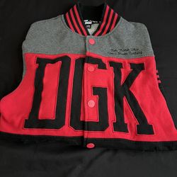 DGK Letterman Fleece Button-Up Sweater