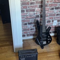 Glarry bass guitar And Amp
