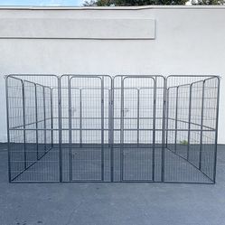 BRAND NEW $360 Dog 16-Panel Playpen, 10x10x5ft Tall Heavy Duty Pet Exercise Fence Crate Kennel Gate