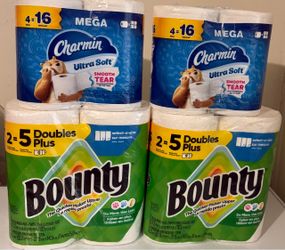 charmin toilet paper and bunny paper towel