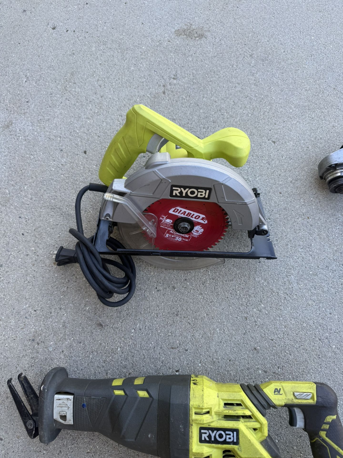Ryobi Amp Corded 7-1/4 in. Circular Saw.