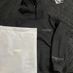 Black essentials fear of God hoodie size small