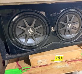 2 kicker subs in ported box with kenwood amp