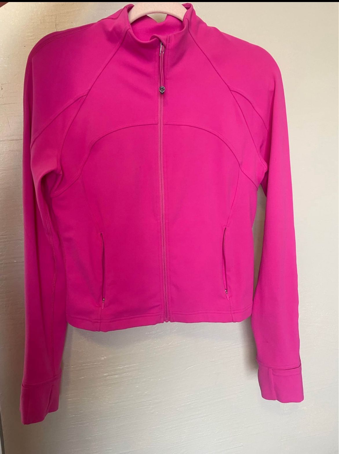 WORN ONCE Lululemon Hot Pink Cropped Define Jacket Size 10