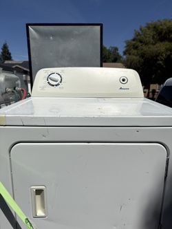 Amana clothes dryer, a super capacity model.