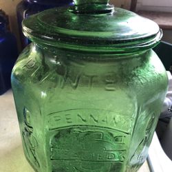 Two Planters Peanuts Glass Containers 