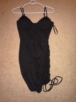 Black Scrunch Mini Dress (S size)