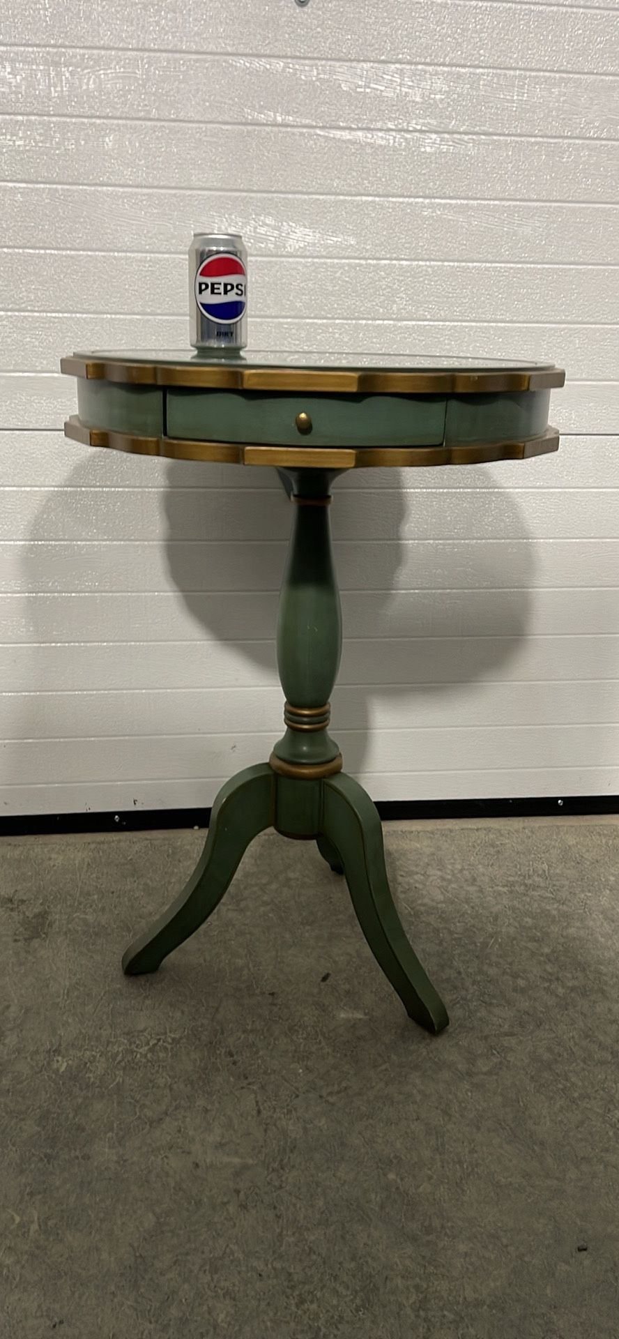 Glass Top Table With A Drawer