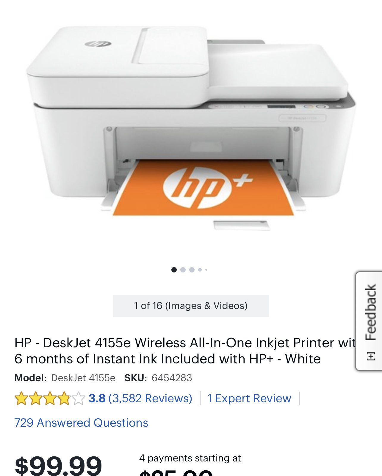 HP Printer DeskJet 4155E