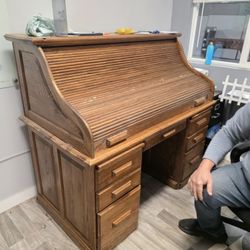 Oak Roll Top Desk