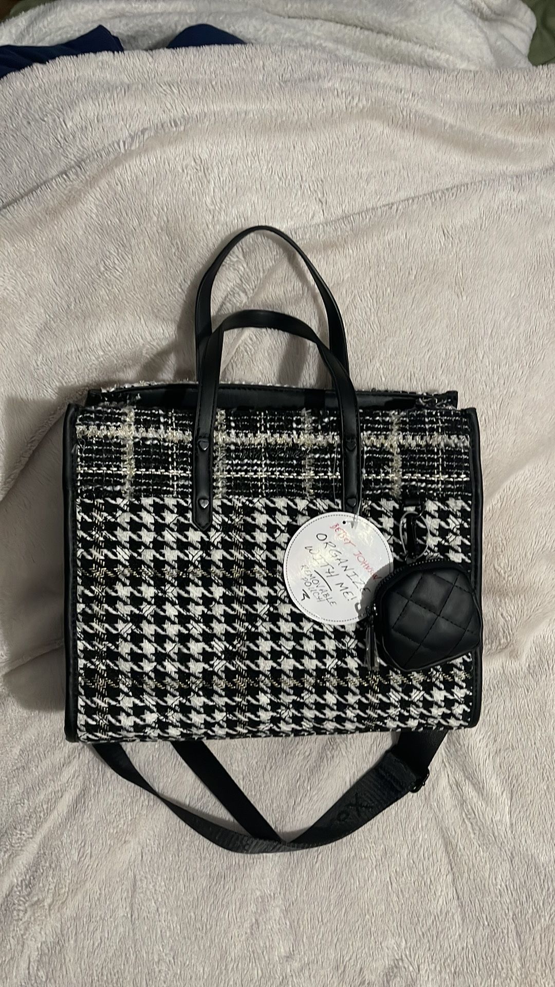 Betsey Johnson Tweed Tote