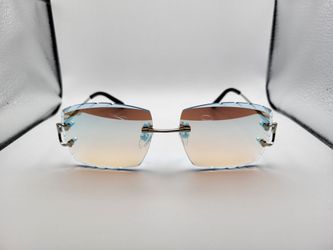 Cartier Glasses Rimless(Blue Mirror)
