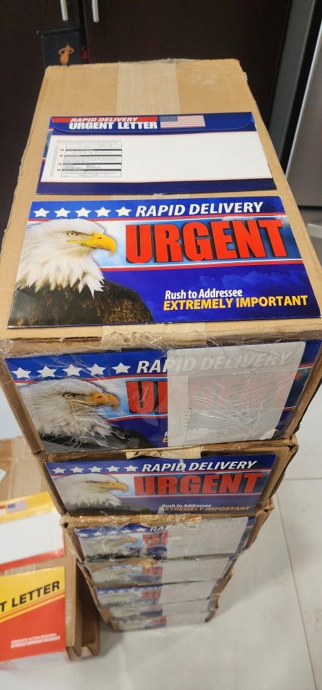 Urgent Style Envelopes - 500 Qty 6 X 9 Size